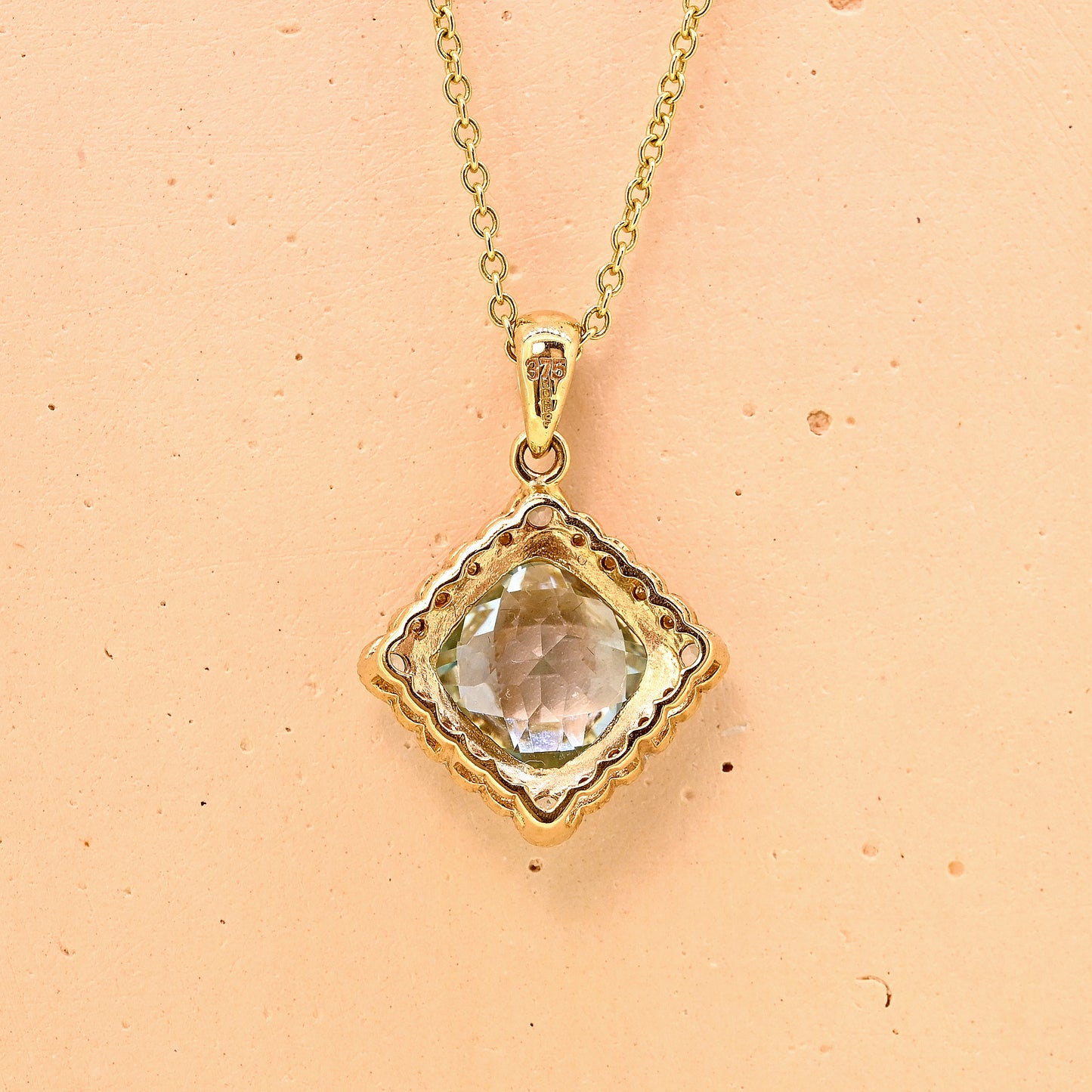Blue topaz necklace, 9ct blue topaz necklace, yellow gold blue topaz necklace, blue topaz and diamond necklace, 9ct blue topaz and diamond necklace, modern blue topaz necklace
