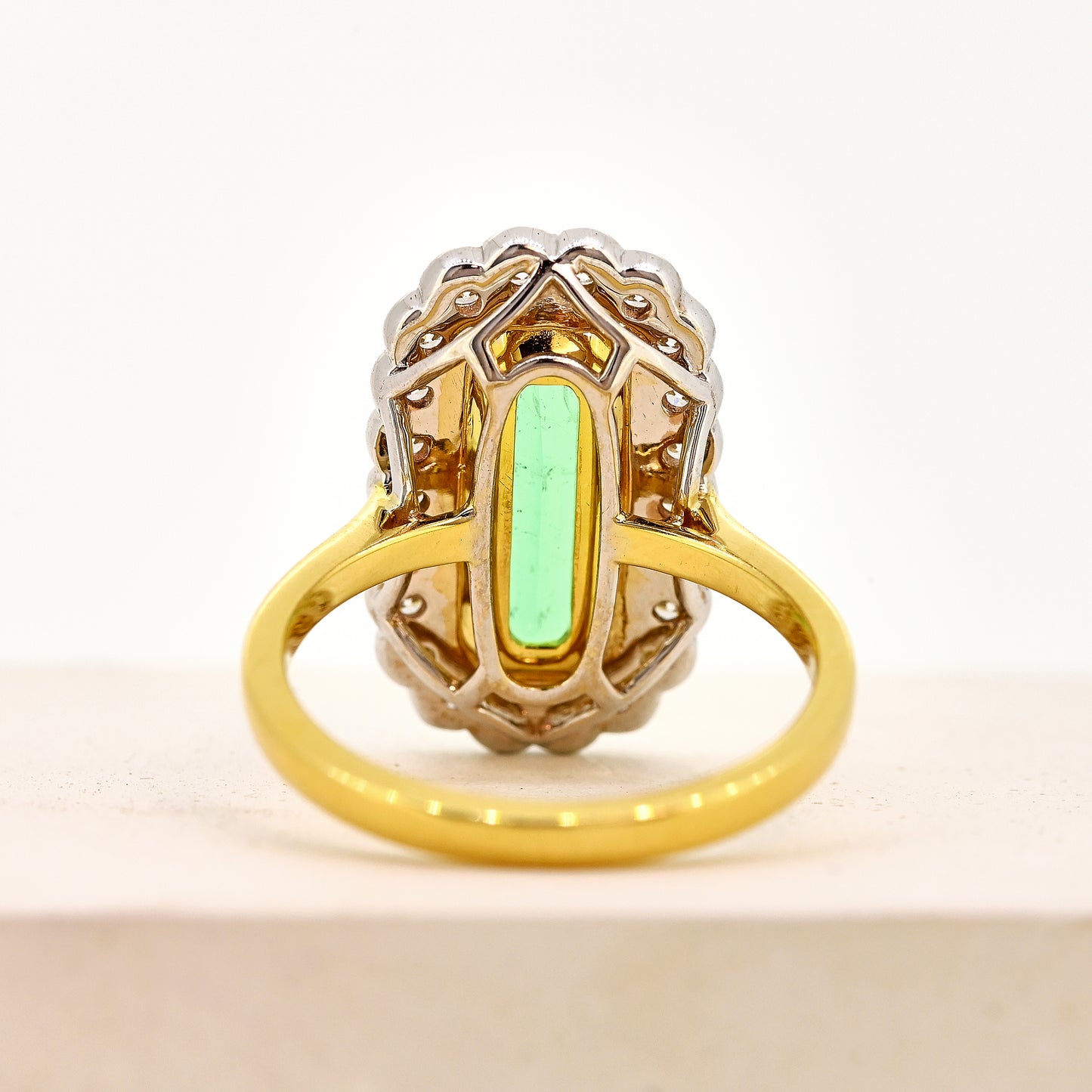 18ct Emerald and Diamond ring