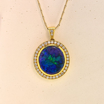 Opal necklace, Opal pendant, opal and diamond necklace, opal and diamond pendant, bespoke opal necklace, bespoke opal pendant, bespoke opal and diamond necklace, bespoke opal and diamond pendant, Bespoke black opal necklace, bespoke black opal pendant, black opal necklace, black opal pendant, black opal and diamond, black opal and diamond pendant