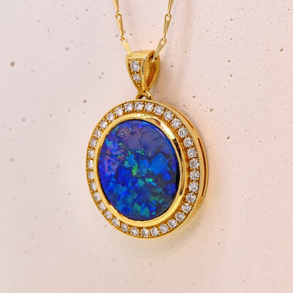 Opal necklace, Opal pendant, opal and diamond necklace, opal and diamond pendant, bespoke opal necklace, bespoke opal pendant, bespoke opal and diamond necklace, bespoke opal and diamond pendant, Bespoke black opal necklace, bespoke black opal pendant, black opal necklace, black opal pendant, black opal and diamond, black opal and diamond pendant