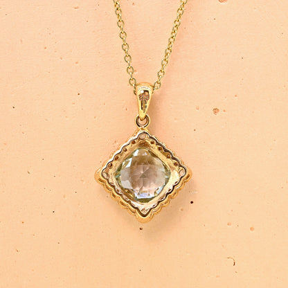 Blue topaz necklace, 9ct blue topaz necklace, yellow gold blue topaz necklace, blue topaz and diamond necklace, 9ct blue topaz and diamond necklace, modern blue topaz necklace