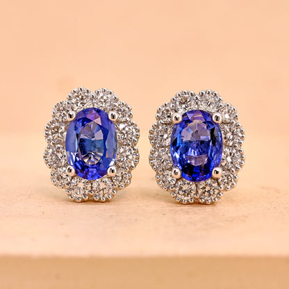 sapphire and diamond cluster sapphire earring sapphire and diamond cluster earring navy blue sapphire sapphire cluster earrings 18ct white gold sapphire earrings 18ct white gold sapphire and diamond earrings
