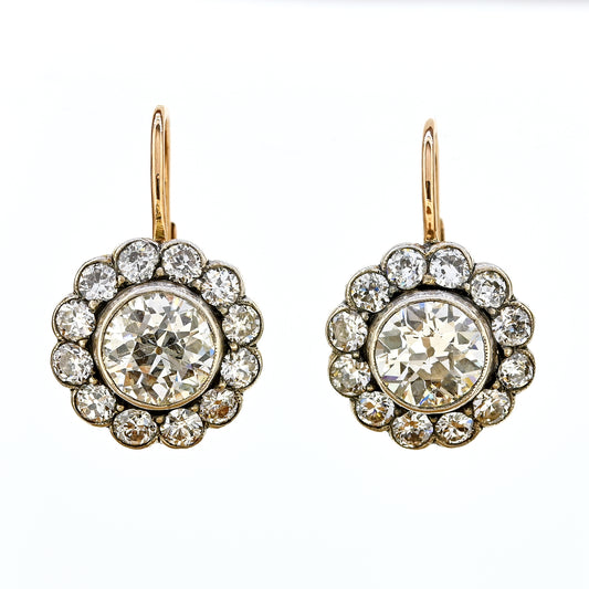 Circa 1900 Gold and Silver Diamond drops